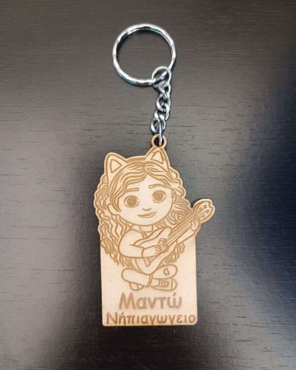 wooden custom keychain