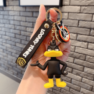 a key chain with a cartoon character on it