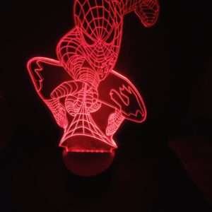 spiderman 3d acrylic light