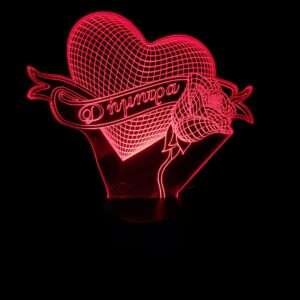 acrylic light heart