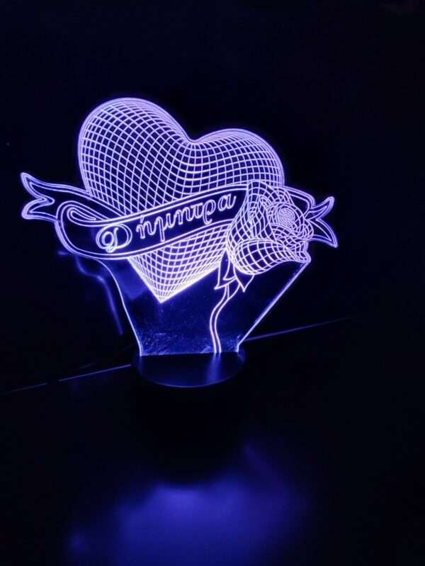 acrylic light heart