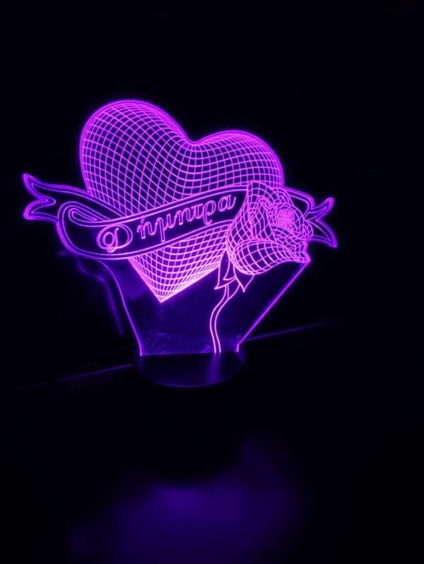 acrylic light heart