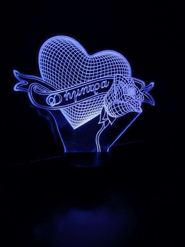 acrylic light heart