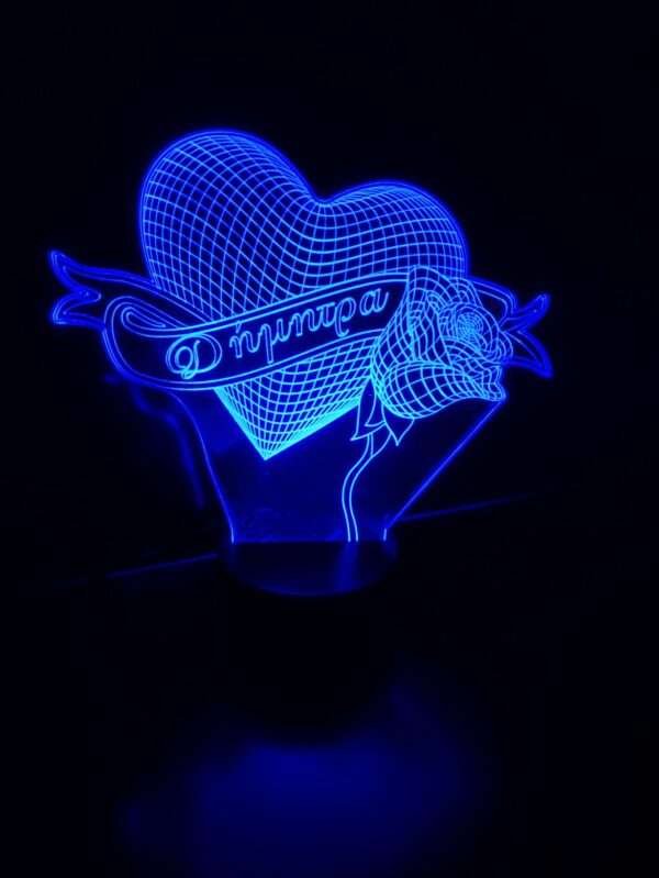 acrylic light heart