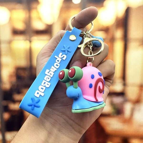 a key chain with a cartoon character on it