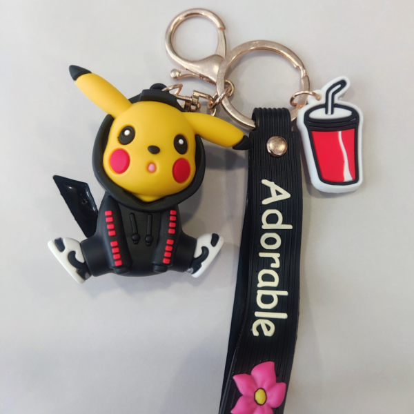 a key chain with a cartoon character on it