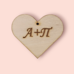 heart letters wooden