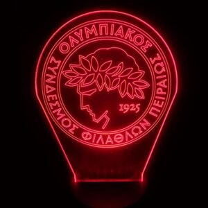 Φωτιστικό Ολυμπιακός LED Δώρο για οπαδούς ΟΣΦΠ