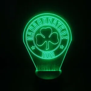 Φωτιστικό Παναθηναϊκός LED 3D Δώρο για οπαδούς ΠΑΟ