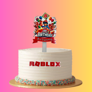 Roblox cake topper με όνομα και αριθμό