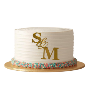Cake topper Μονογράμματα